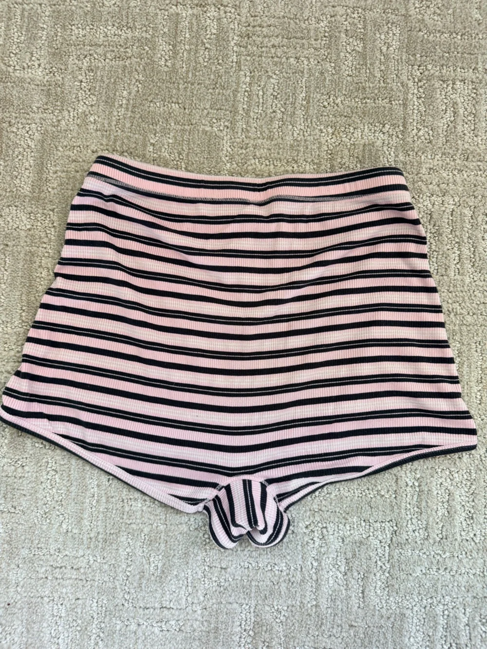 Free People High Waisted Stripe Sleep Shorts